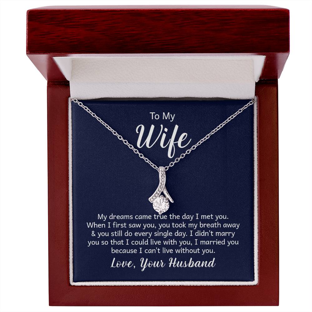 To My Wife Ribbon Pendant Necklace - Image 5