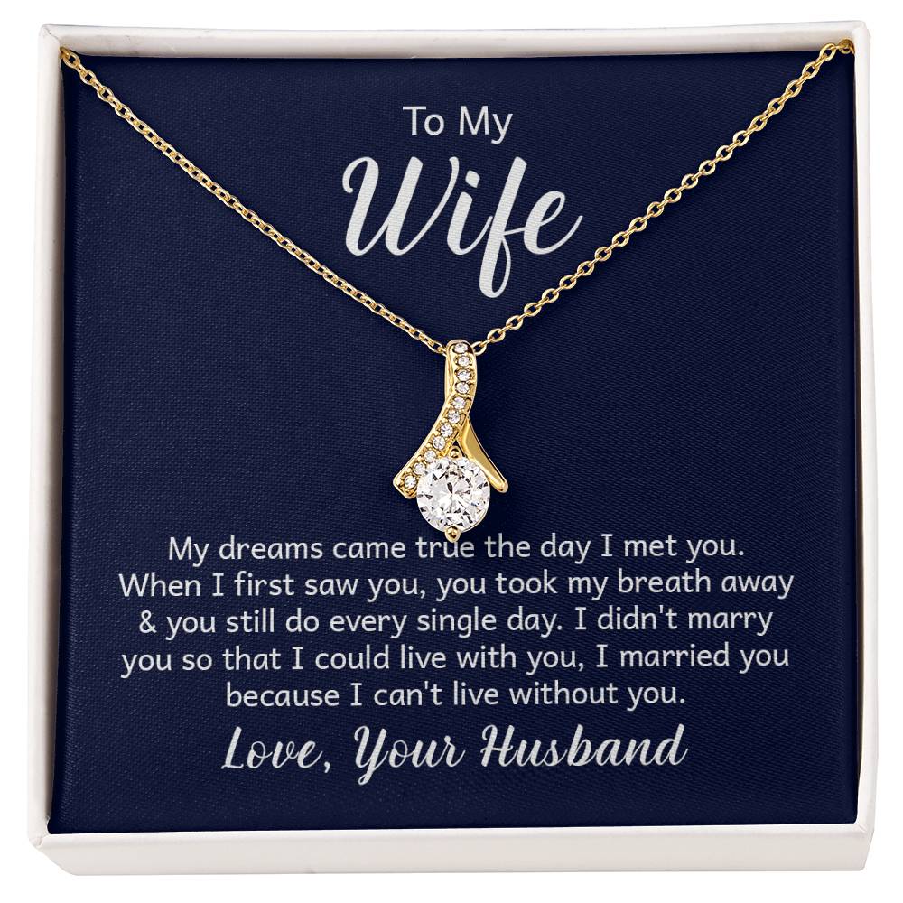 To My Wife Ribbon Pendant Necklace - Image 6