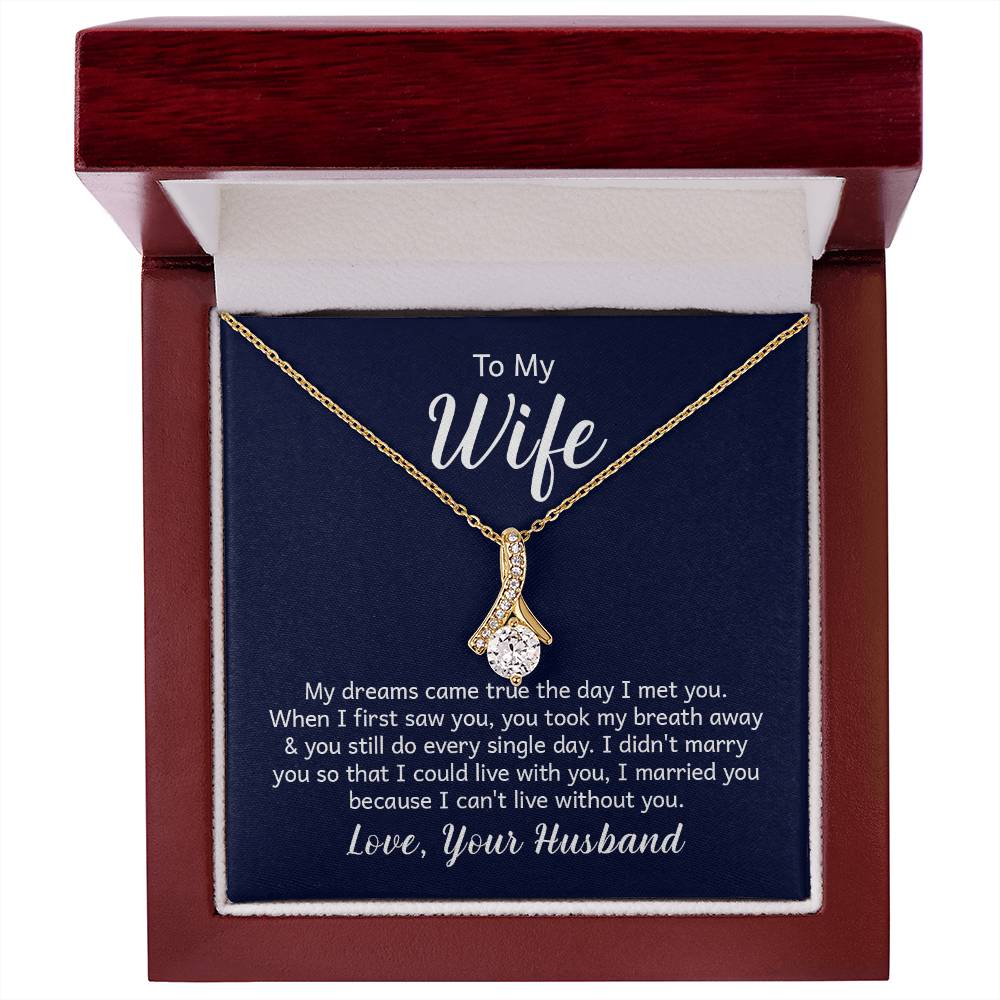 To My Wife Ribbon Pendant Necklace - Image 7