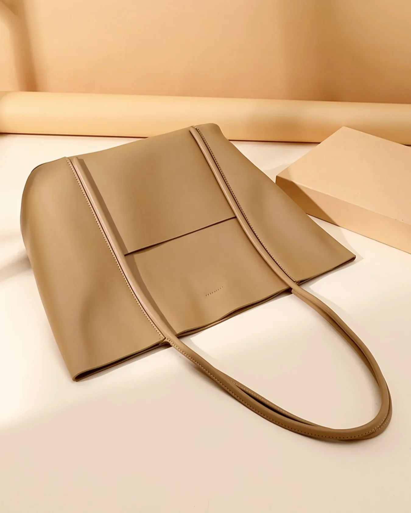 Urban Chic Leather Laptop Tote - Image 8