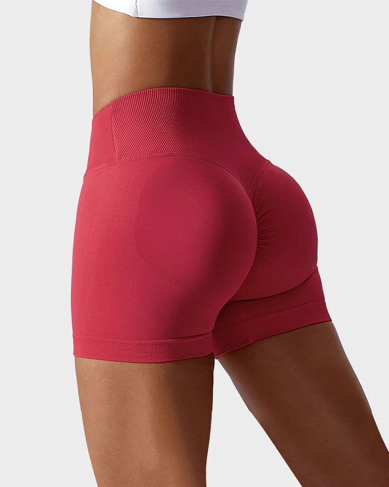 V-Cross Waist Butt Lifting Fitness Shorts - Image 17