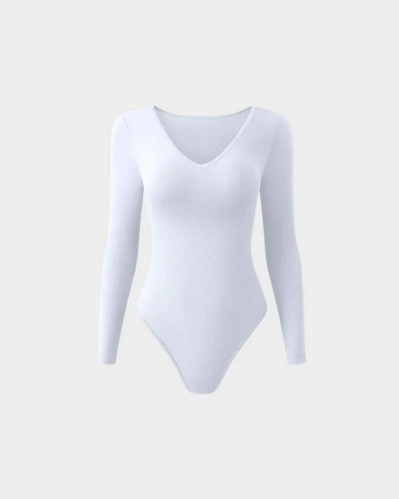 V-Neck Long Sleeve Bodysuit - Image 4