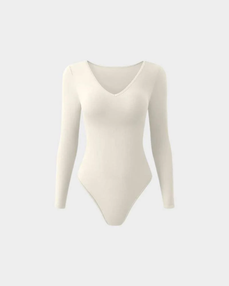 V-Neck Long Sleeve Bodysuit - Image 5