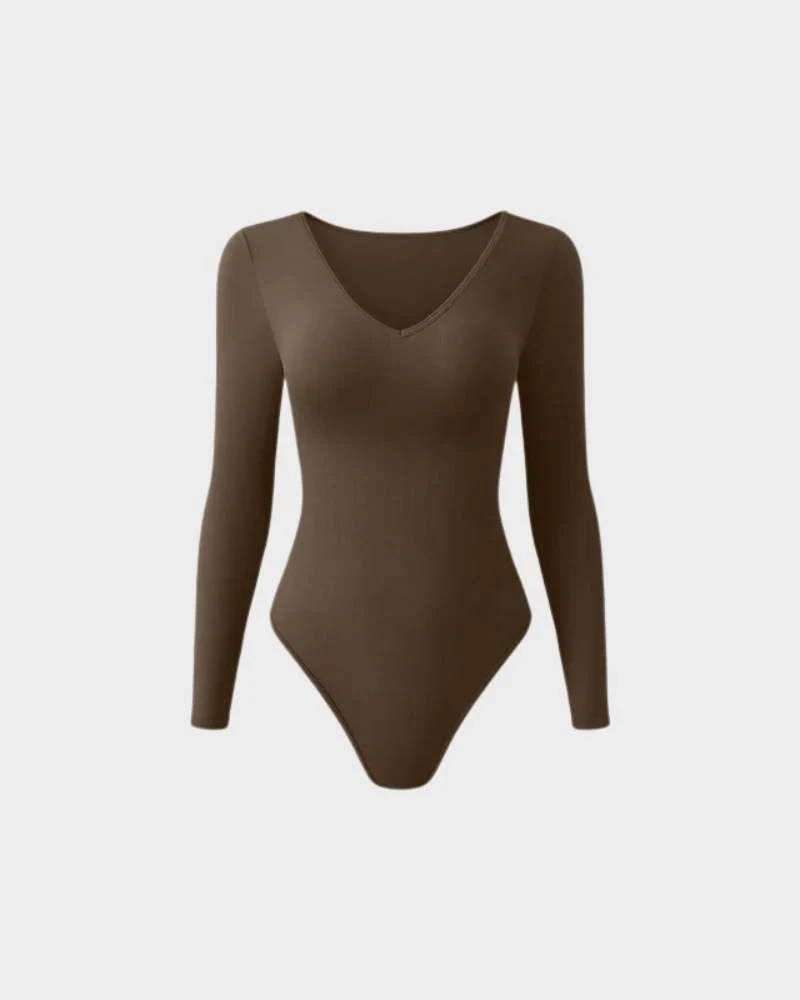 V-Neck Long Sleeve Bodysuit - Image 6