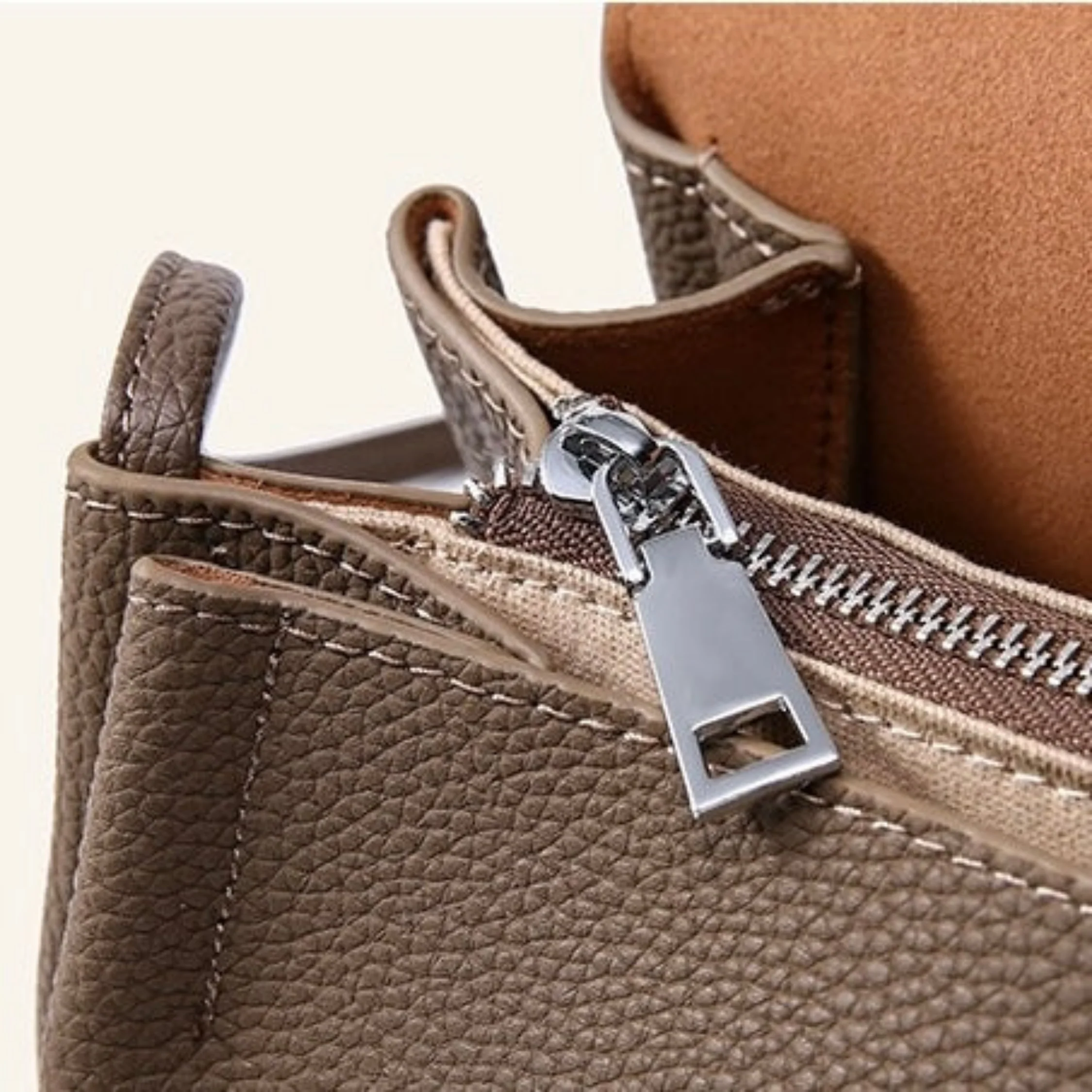Vaelisse Genuine Leather Crossbody Bag with Mini Elephant Pendant - Image 9