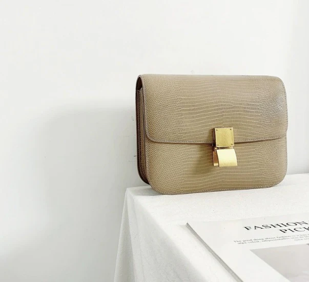 Valentina Lizard-Textured Leather Crossbody - Image 15
