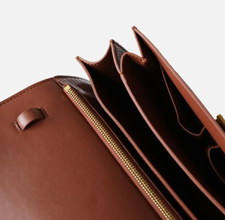 Valentina Lizard-Textured Leather Crossbody - Image 3