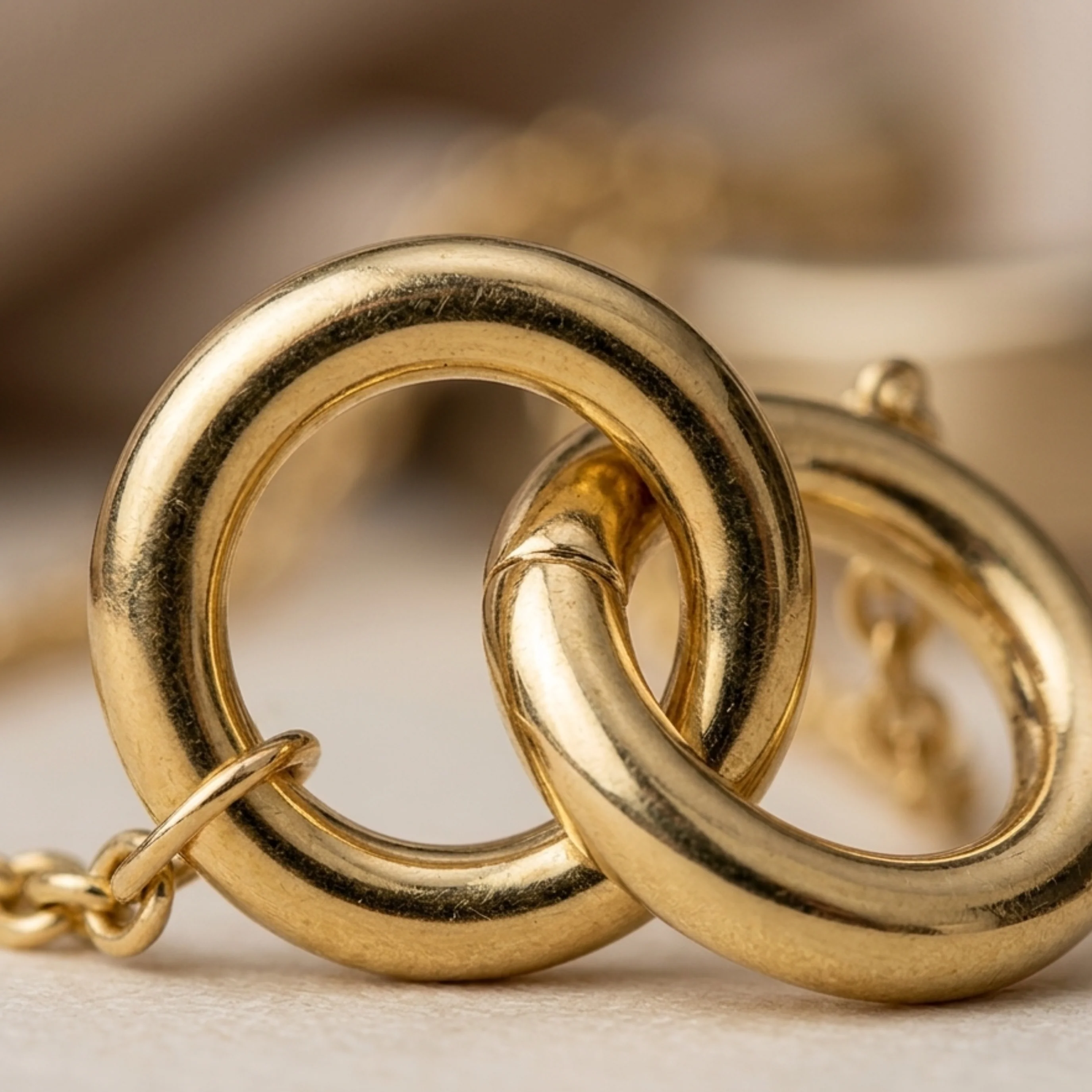 Veloure InterLock Gold Chain Necklace - Image 6