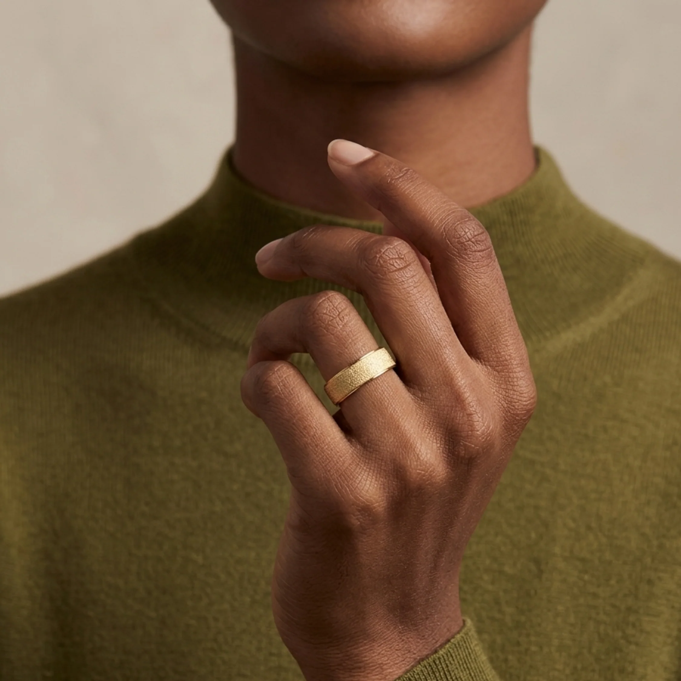 Vibia Brushed Gold Band - Image 3