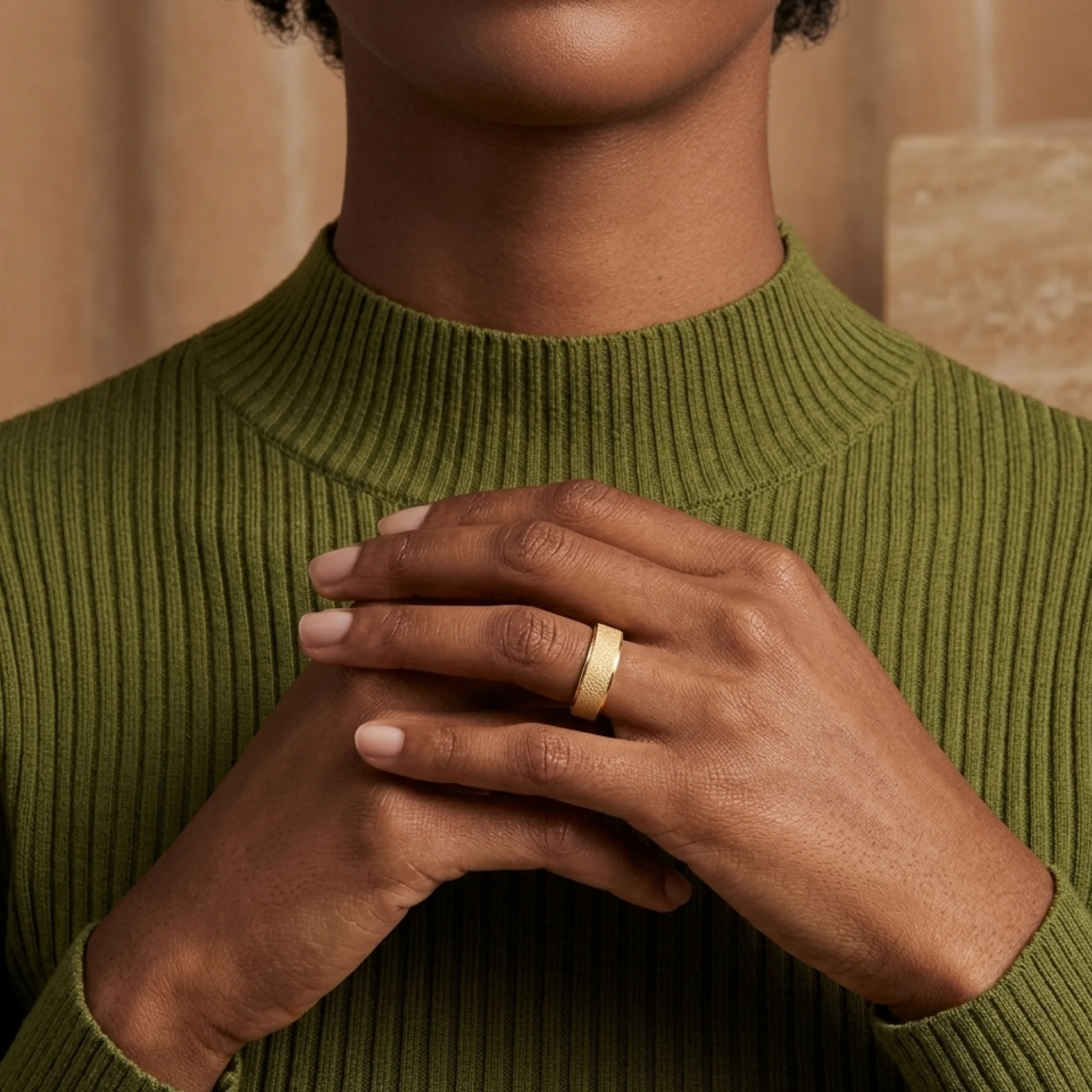 Vibia Brushed Gold Band - Image 5