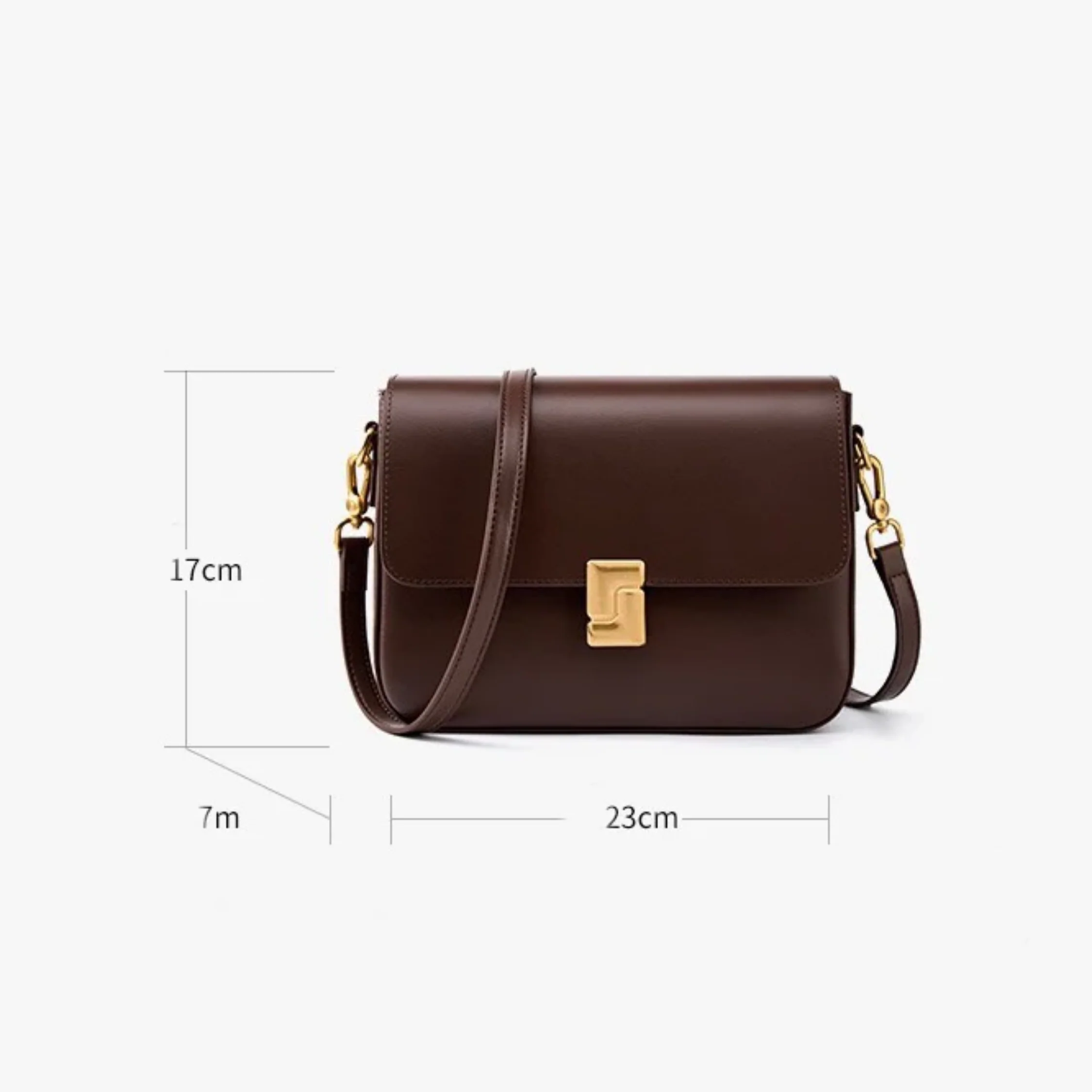 Violethé Genuine Leather Shoulder Box Bag - Image 12