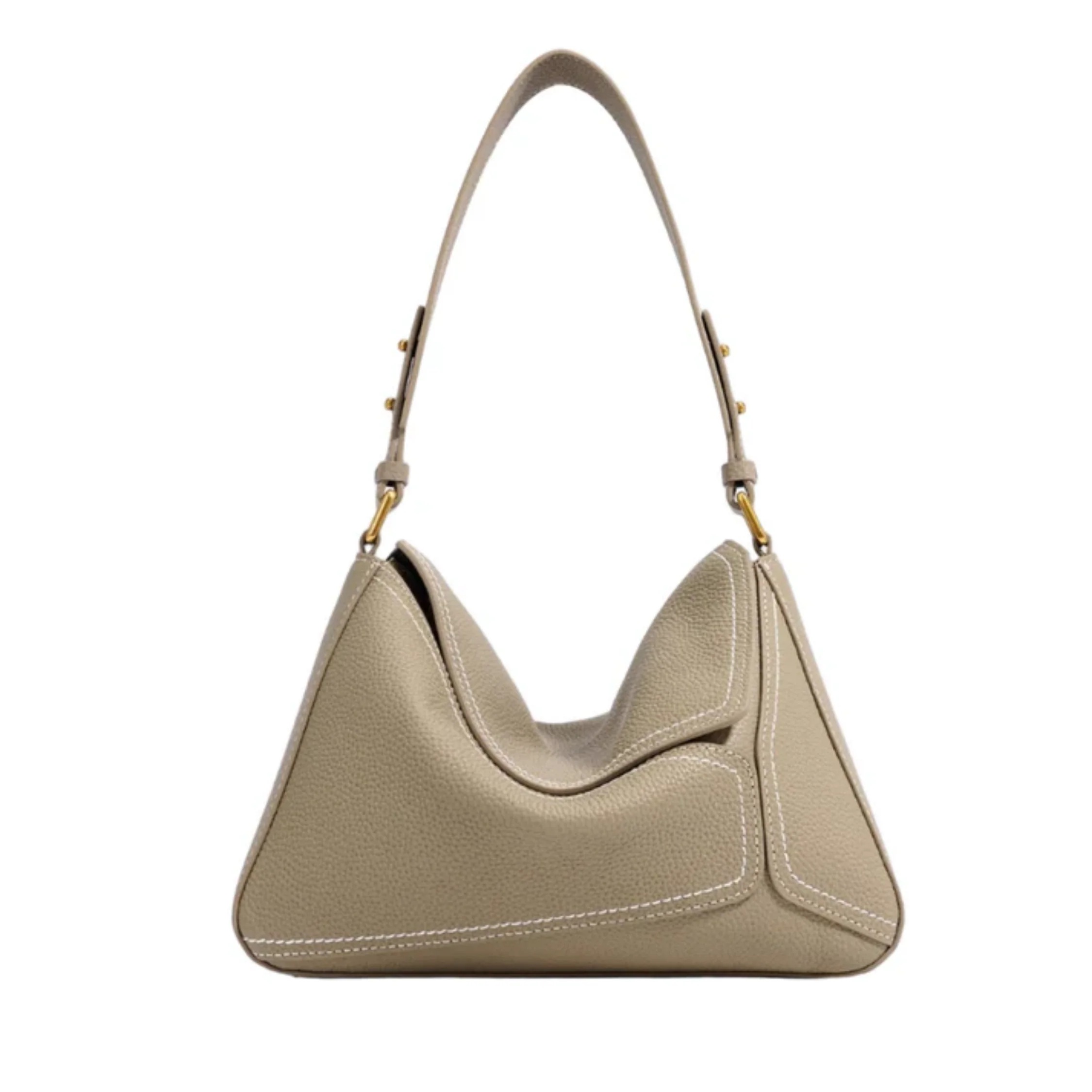Zephyss Genuine Leather Geometric Shoulder Crossbody Bag