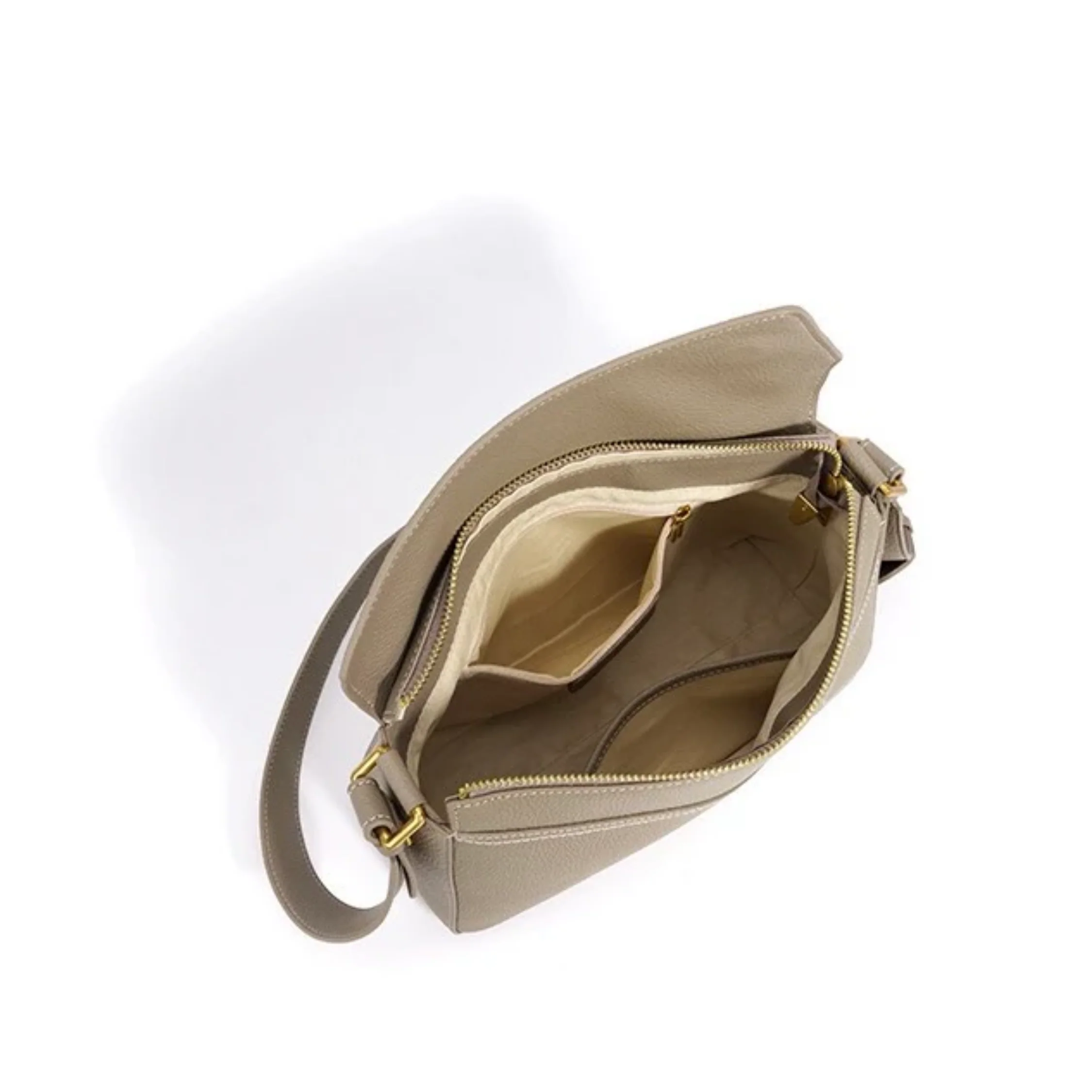 Zephyss Genuine Leather Geometric Shoulder Crossbody Bag - Image 7