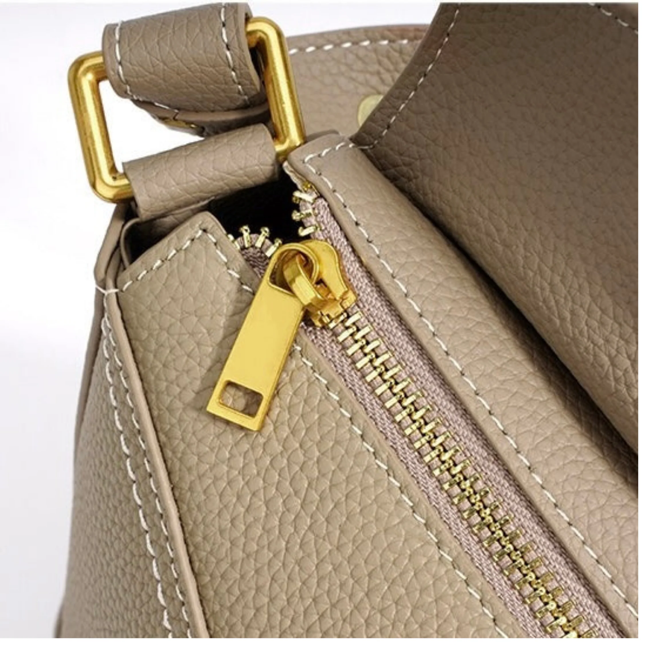 Zephyss Genuine Leather Geometric Shoulder Crossbody Bag - Image 8